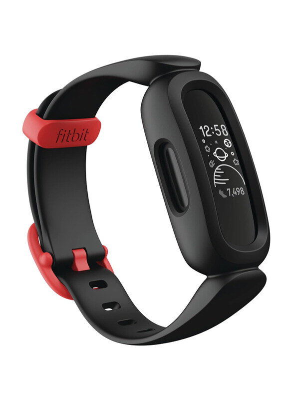 

Fitbit Ace 3 Animated Clock Faces, Water Resistant 50m Activity Tracker for Kids 6+, Black/Sport Red