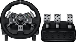 Logitech G920 Driving Force Racing Wheel and Floor Pedals, Real Force Feedback, Stainless Steel Paddle Shifters for Xbox Series XS, Xbox One, PC, Mac - Black - UAE Version