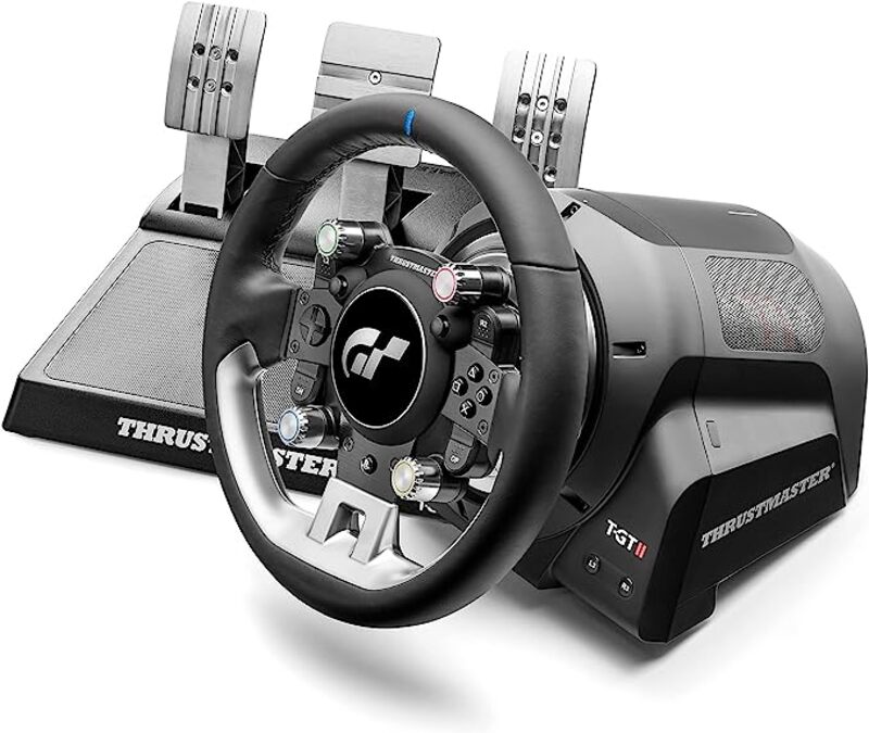 Thrustmaster T-GT II - Racing Wheel with 3 Magnetic Pedal Set, (PS5, PS4, PC)