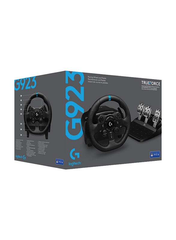 Logitech G923 Racing Wheel & Pedals for PlayStation PS5, PS4 & PC, Black