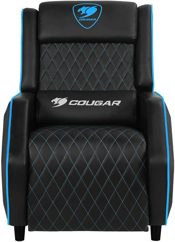 

Multiple Cougar Gaming Sofa Ranger with Steel-Frame Breathable PVC Leather, Blue/Back