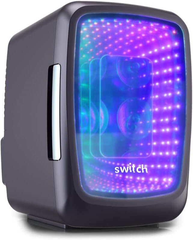 

Switch 4L Infinity Portable Mini Fridge with Adjustable LED Colours, Black