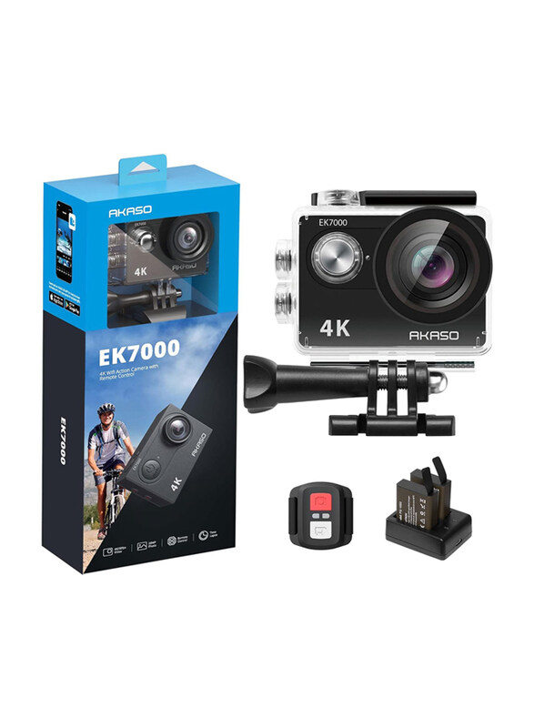 

Akaso EK7000 4K Action Camera Ultra HD Underwater Camera 170 Degree Wide Angle 98FT Waterproof Camera, 20MP, 4K30FPS, Black
