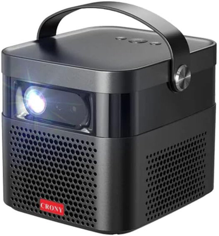 

Crony 3D Mini Smart Upright Projector, 800 Lumens, Black