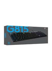 Logitech G815 Wired English Lightsync RGB Mechanical Gaming Keyboard, 920-009095, Black
