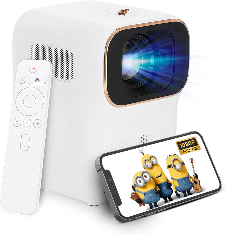 

Generic Xming Q1 Pro Portable Mini Projector, 150 Lumens, White
