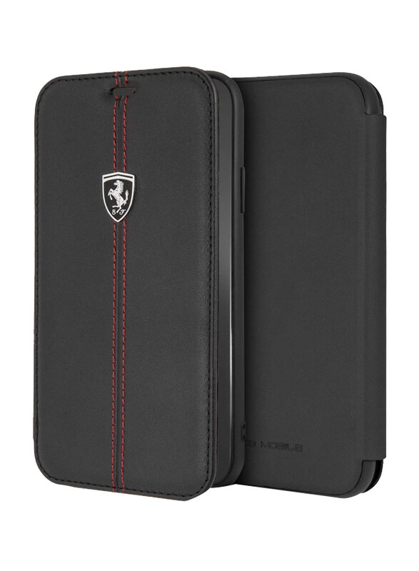 

Ferrari Apple iPhone XR CG Heritage Book Type Mobile Phone Case Cover, Black