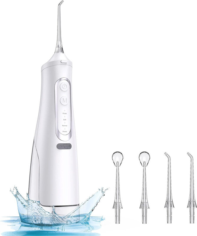 

Beeben Portable and Rechargeable Dental Floss & Picks, 300ml, White