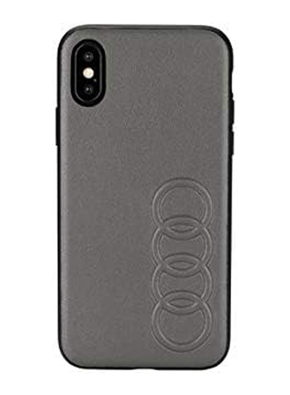 

Generic Apple iPhone XS Audi Synthetic Leather Mobile Phone Case Cover, TT D1, Grey