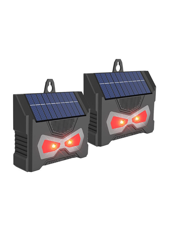 

Generic Solar Powered Nocturnal Night Time Animal Repeller Deterrent Light with Flashing LED Ultrasonic for Fox, Rat, Dog & Cat, Black