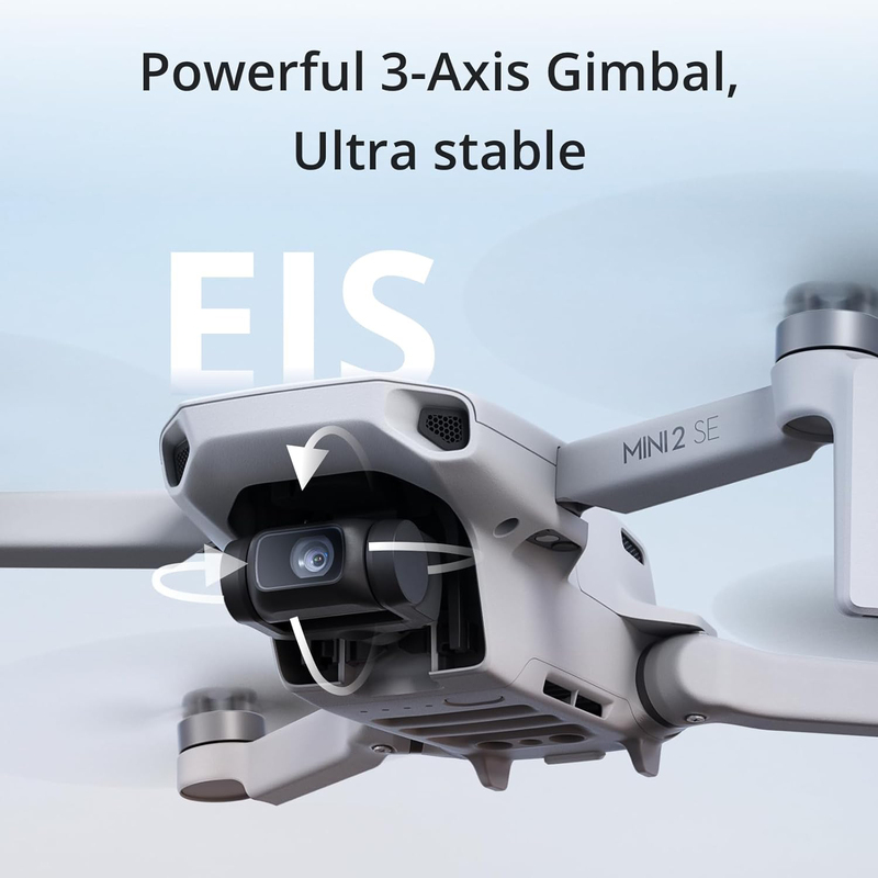 DJI Mini 2 SE Fly More Combo Drone, MOIAT Certified, UAE Version, 12MP, White