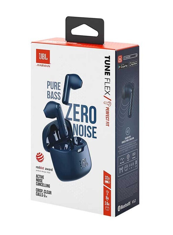 JBL Tune Flex TWS True Wireless In-Ear Noise Cancelling Earbuds, Blue