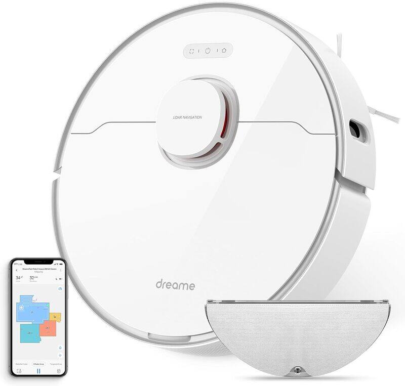 

Dreame L10 Pro 2-in-1 Robot Vacuum Cleaner and Mop, 0.57L, 46W, White