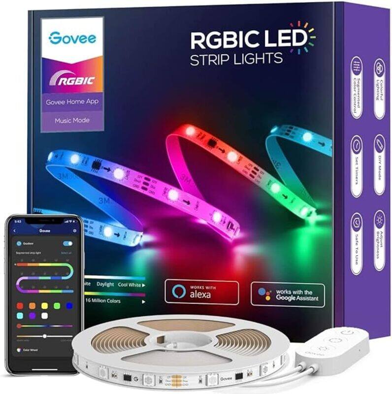 

Govee RGBIC Basic Wi-Fi + Bluetooth LED Strip Lights (5 Meter