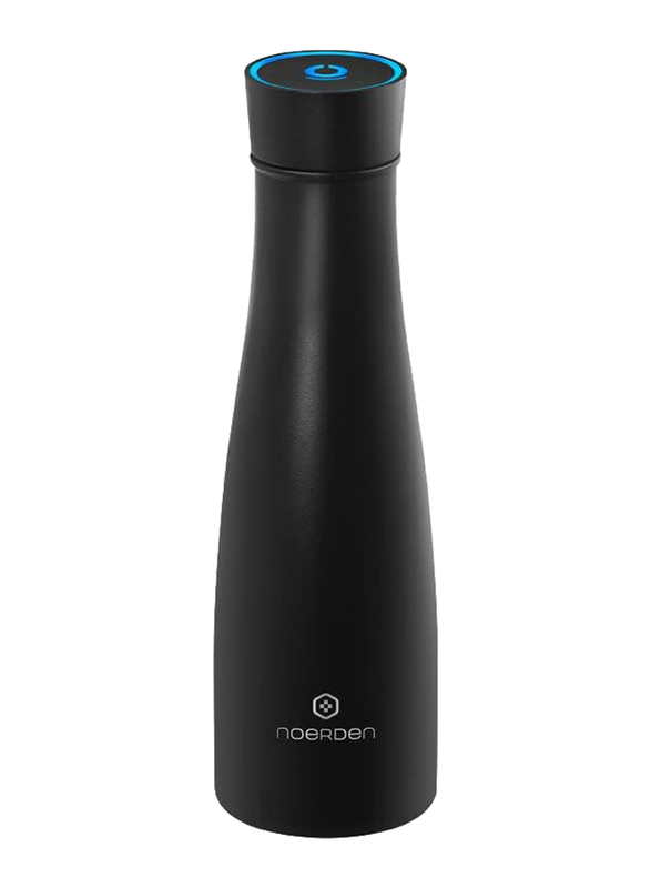 

Noerden 480ml BPA-Free Lid UV Sterilization Stainless Steel Self-Cleaning Smart Water Bottle, Black