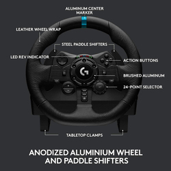 Logitech G923 Racing Wheel & Pedals for PlayStation PS5, PS4 & PC, Black