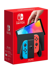 Nintendo Switch OLED Model, 64GB, Neon Red & Neon Blue Controllers