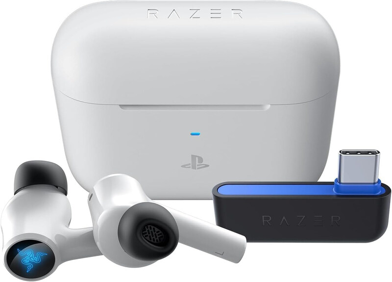 

Razer Hammerhead HyperSpeed Wireless PS Licensed Multi-Platform Gaming Earbuds for PlayStation 5 (PS5)/PC/Mobile, White