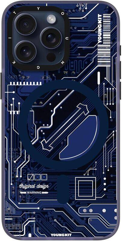 

Youngkit Apple iPhone 15 Pro Max Full Protection, Military Shockproof and Soft Bumper Technology Circuit Mobile Phone Case Cover with Magsafe Designed