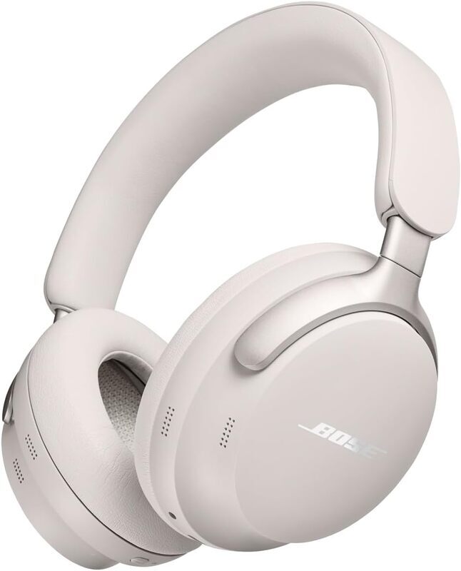 Bose QuietComfort Ultra Wireless Over-Ear Noise Cancelling Headphones, White Smoke