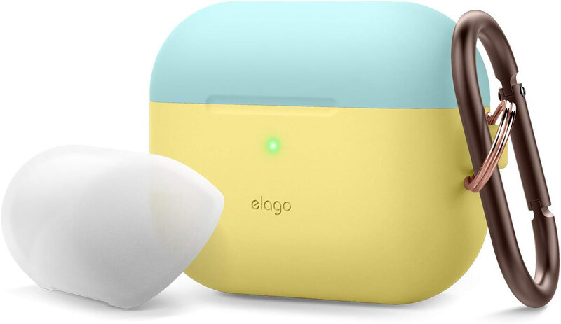 

Elago Duo Hang Case for Apple AirPods Pro, White/Blue/Yellow