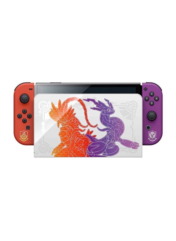 Nintendo Switch OLED Model Pokemon Scarlet & Violet Edition Controller, Orange/Purple, UAE Version