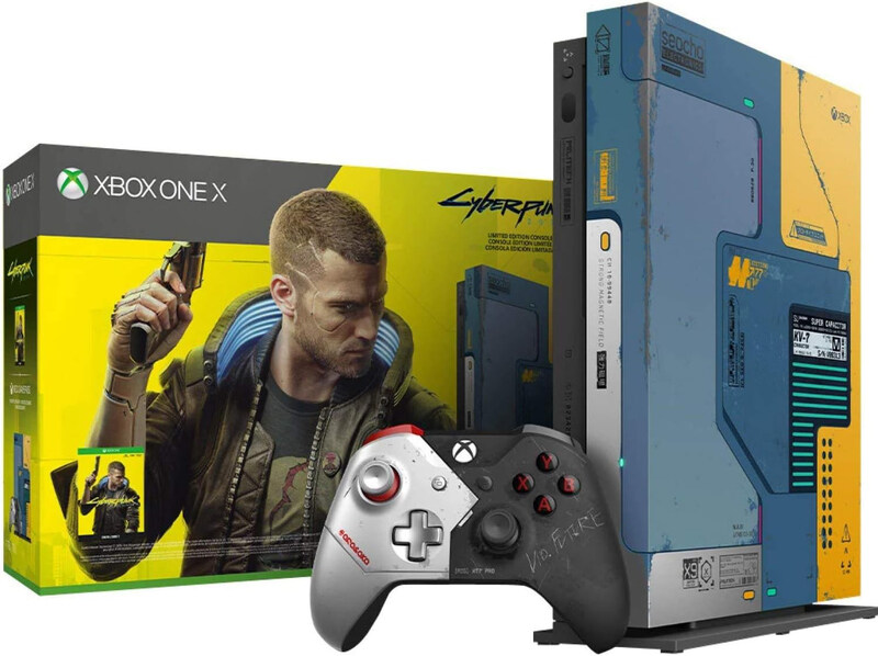 

Microsoft Xbox One X Cyberpunk 2077 Limited Edition Console, 1TB, With 1 Controller and 1 Game (Cyberpunk), Multicolour