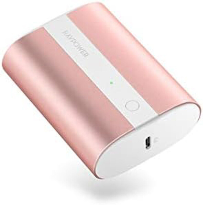 

RAVPower 10000mAh Power Bank, 2-Port PD Pioneer Mini, Metallic Pink