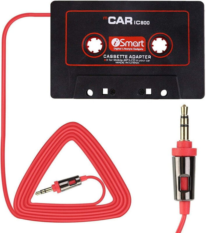 

Ismart Car Audio Tape Cassette Adapter, Black/Red