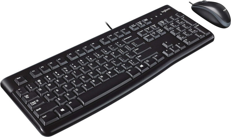 

Logitech MK120 Wired Keyboard and Mouse, Black