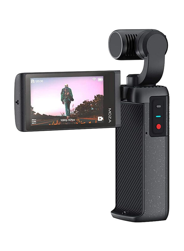 

Moza Moin 4K Camera 60 Fps Gimbal Stabiliser with CMOS Lens, 12 MP, Black