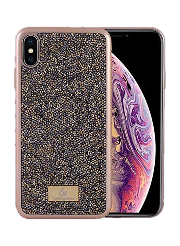 

Baseus Apple iPhone Xs Max The Bling World Fashionable Crystal Studded Bling Design Hard Back Cover Case, Gold