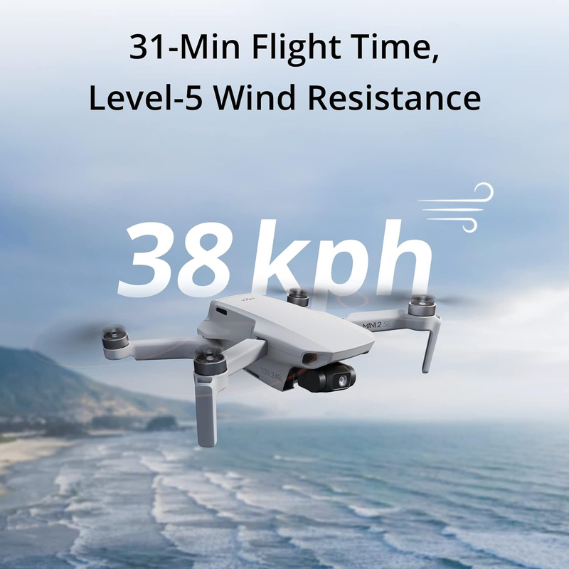 DJI Mini 2 SE Fly More Combo Drone, MOIAT Certified, UAE Version, 12MP, White