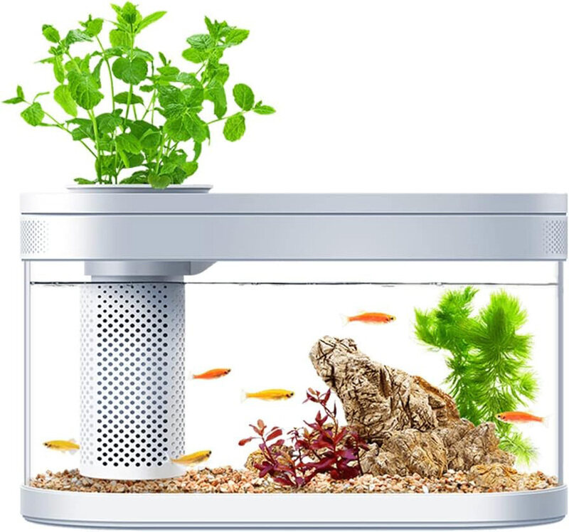 

Pepisky C Series Smart Amphibious Pro Flower & Fish Cultivation Fish Tank with Colorful Lighting, White
