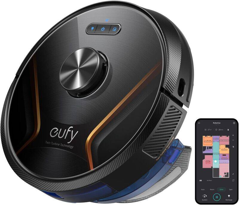 

Eufy Robovac X8 Hybrid Robot Vacuum Cleaner with Mop, 0.6L, Black