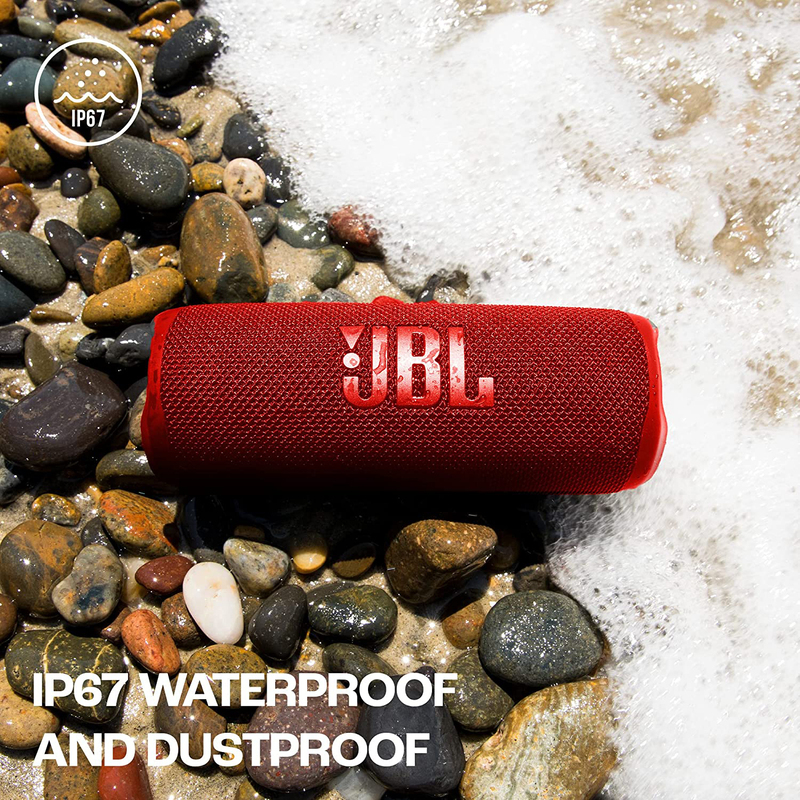 JBL Flip 6 Waterproof Portable Wireless Bluetooth Speaker, Red