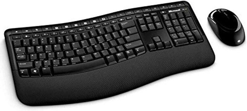 

Microsoft Wireless Comfort Desktop 5050 English and Arabic Keyboard with Mouse, Black