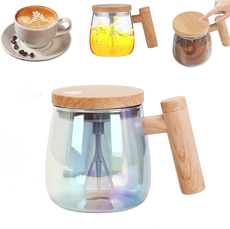 

Chilifuli 13.5Oz Electric Self Cup with Lid Mixing Mug, Clear