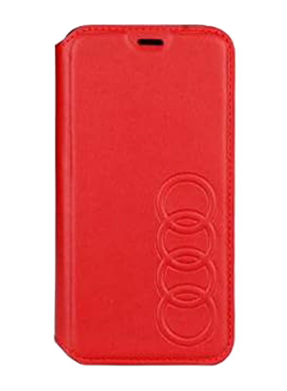 

Generic Apple iPhone XS Audi Synthetic Leather Folio Mobile Phone Case Cover, TT D1, Red