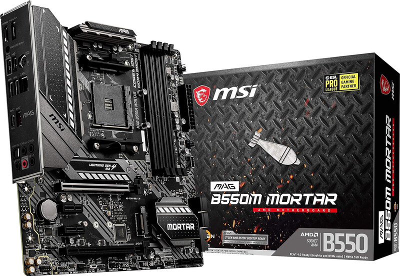 

Generic MSI MAG B550M Mortar Gaming Motherboard, Black