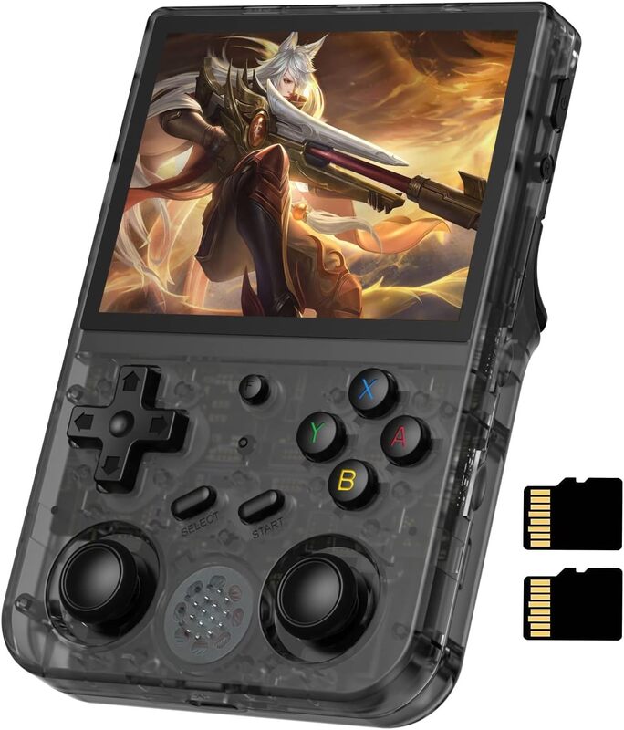 Anbernic RG353VS Retro Video Handheld Game Console Linux System, 3.5 Inches IPS Screen 64G TF Card Preload 4420+ Classic Games RK3566 CPU 64bit Gaming Console Compatible with Bluetooth 4.2 and 5G WiFi