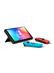 Nintendo Switch OLED Model, 64GB, Neon Red & Neon Blue Controllers