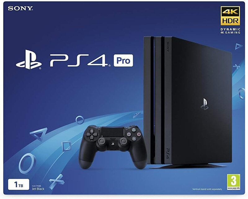 

Sony PlayStation 4 Pro Console, 1TB, With 1 Controller, Jet Black