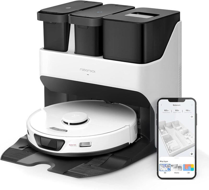 

Roborock S7 Max Ultra RobotVacuum Cleaner with Auto Mop Washing/AutoDust Emptying/Warm AirDrying/AutoTank Refilling/Dock Self-cleaning VacuumCleaner,