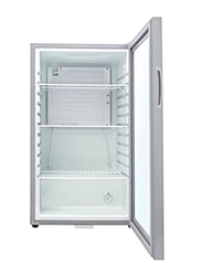 Yamada 85L 3 Shelves Lock & Light Glass Single Door Refrigerator, YCC90G, Grey