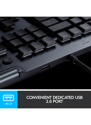 Logitech G815 Wired English Lightsync RGB Mechanical Gaming Keyboard, 920-009095, Black