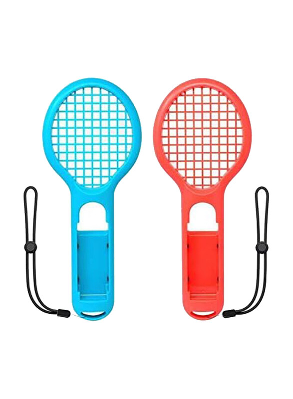 

Tennis Racket Joy-Con Controller Accessories for for Nintendo Switch, Red/Blue
