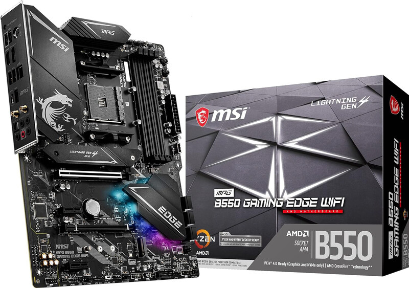 

Generic MSI MPG B550 Gaming Edge Wi-Fi Gaming Motherboard, Black