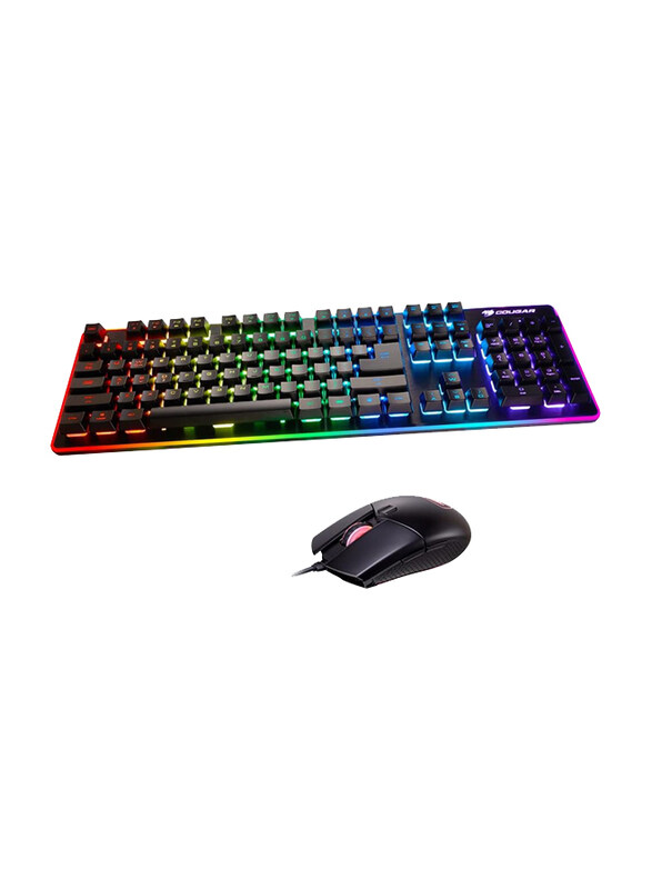 

Generic Cougar Deathfire Ex Gaming Keyboard & Mouse with Lighting Effects, EKM832BKCA, Multicolour