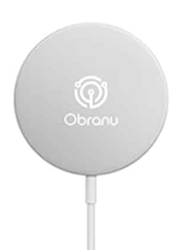 Obranu 15W Wireless Magnetic Charger for Apple iPhone 12 Series, Silver